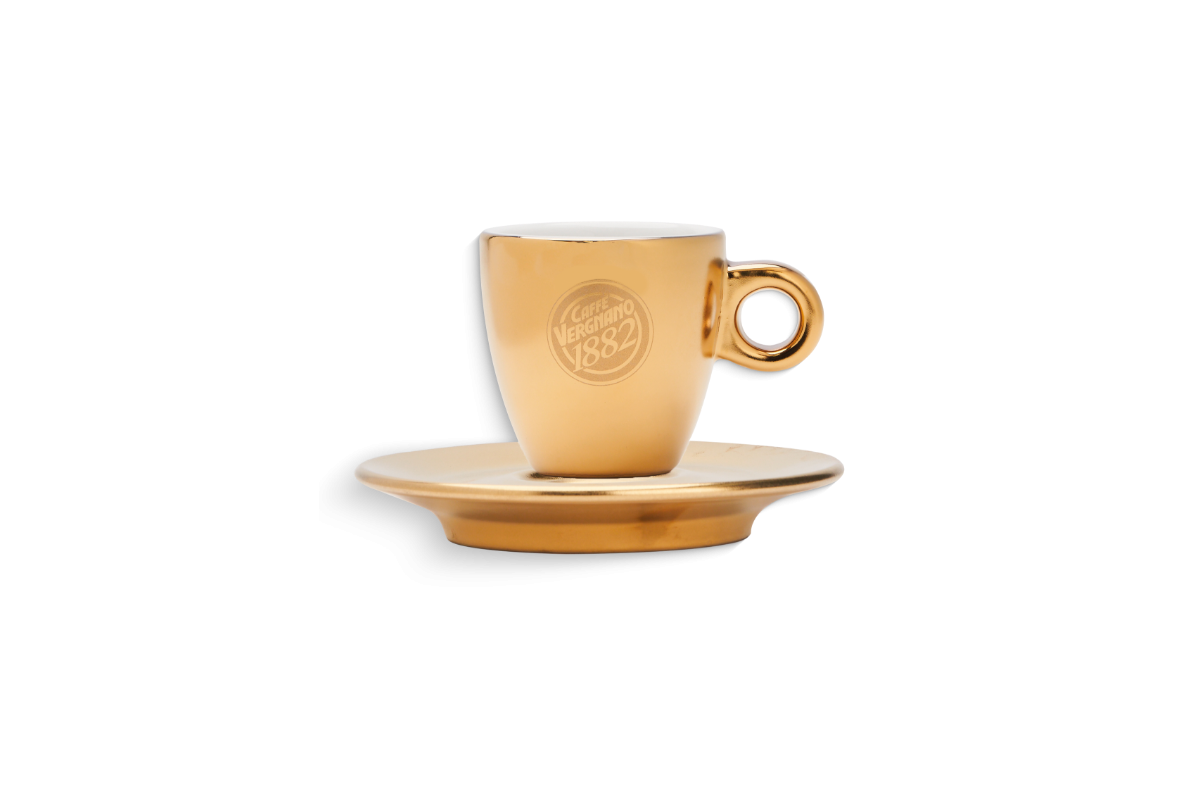 Gold mirror espresso cup